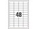 Etichette in Carta Bianche Coprente per Stampanti Laser, mm 45,7x21,2