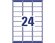 Etichette Bianche in Carta Riciclata, Disponibili in Diversi Formati, mm 63,5x33,9