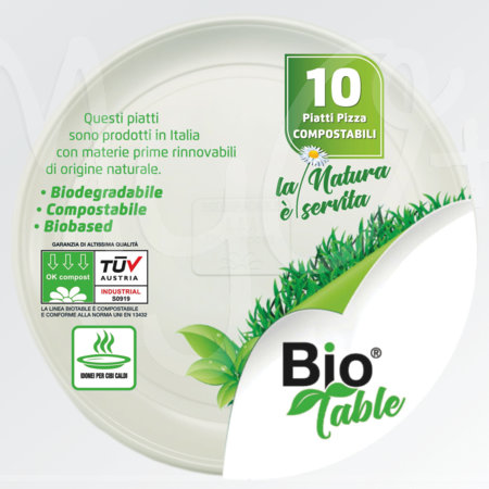 Piatti in Bioplastica Rigida, Biodegradabili e Compostabili