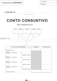 CONTO CONSUNTIVO - SVOLGIMENTO DELL'ENTRATA - (CONF. DA 25 PZ.), 093326