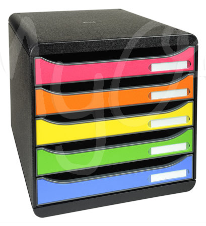 Cassettiera Big box Plus, in Plastica Riciclata, Diversi Colori