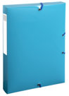 Portaprogetti Bee Blue, In Polipropilene Riciclato, con Elastico, Dorso cm 4, Confezione da 8 Pezzi, Colori Assortiti, cm 4