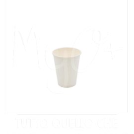 Bicchiere per Bevande ml 250 Bianco in Cartoncino Compostabile, 25 bicchieri a conf.