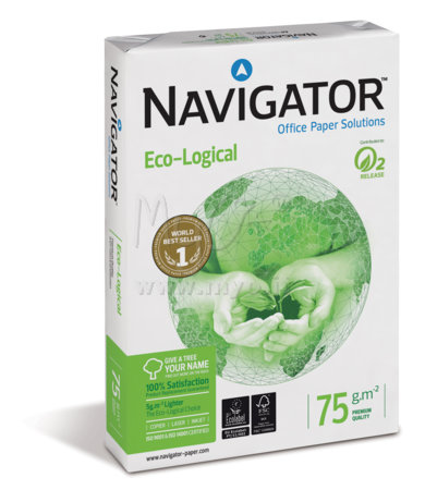 Carta Eco-logical per Fotocopie, per Stampanti, A4, 75 g, 500 Fogli