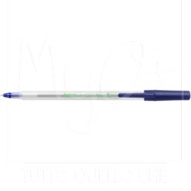 Penna a Sfera Ecolutions Round Stic con Cappuccio Ventilato Antisoffocamento nel Colore della Scrittura, blu