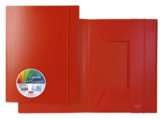 Cartella Garda a 3 Lembi con Elastico, in Polipropilene, Disponibile in vari colori, rosso