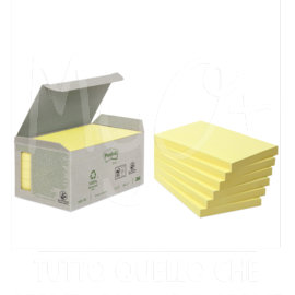 Post-it® Green, Foglietti Adesivi Riposizionabili, Colori Assortiti, Vari Formati, mm 76x127