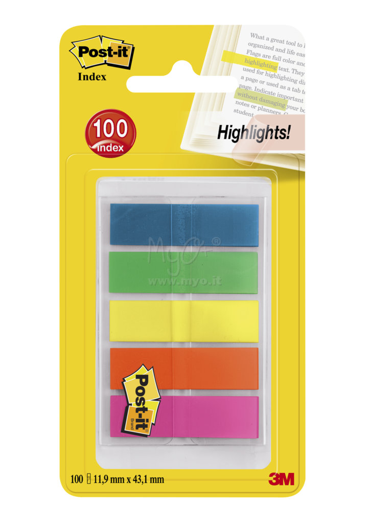 Post-it® Index Mini Full Color, 5 Blocchi, Colori Fluo acquista in
