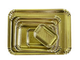 Vassoi in Cartone con Rivestimento Oro, Disponibili in Diversi Formati