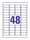 Etichette Adesive in Poliestere Bianco con Adesivo Rimovibile, 45,7mm x 21,2mm