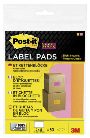 Post-it® Super Sticky, Etichette Rimovibili, Vari Formati