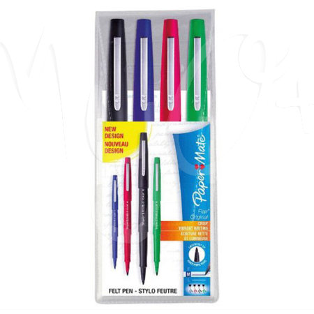 Pennarello Paper-Mate, Nylon Flair, Disponibile in 4 Colori, a Pezzo Singolo e in Confezioni da 4