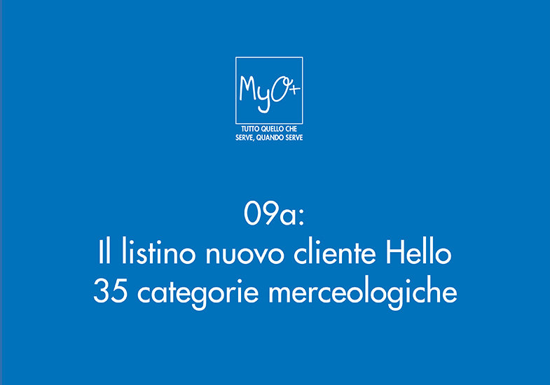 09a - Il listino nuovo cliente Hello - 35 categorie merceologiche